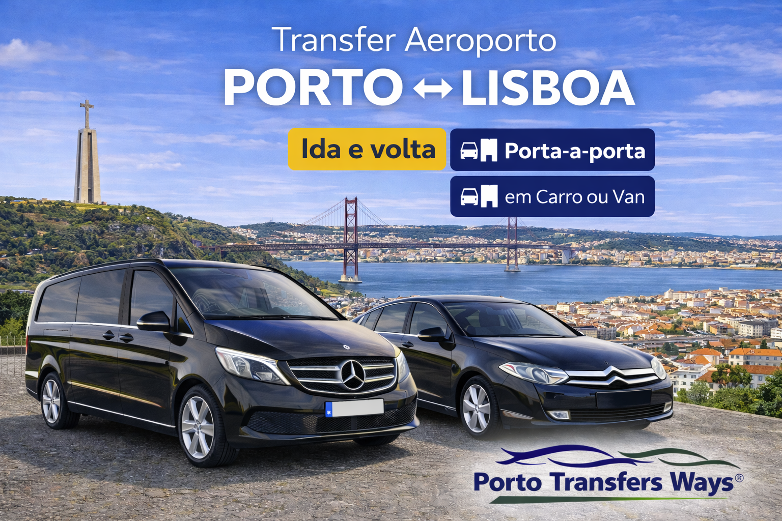 Transfer Aeroporto do Porto para Lisboa | Serviço Privado 24h